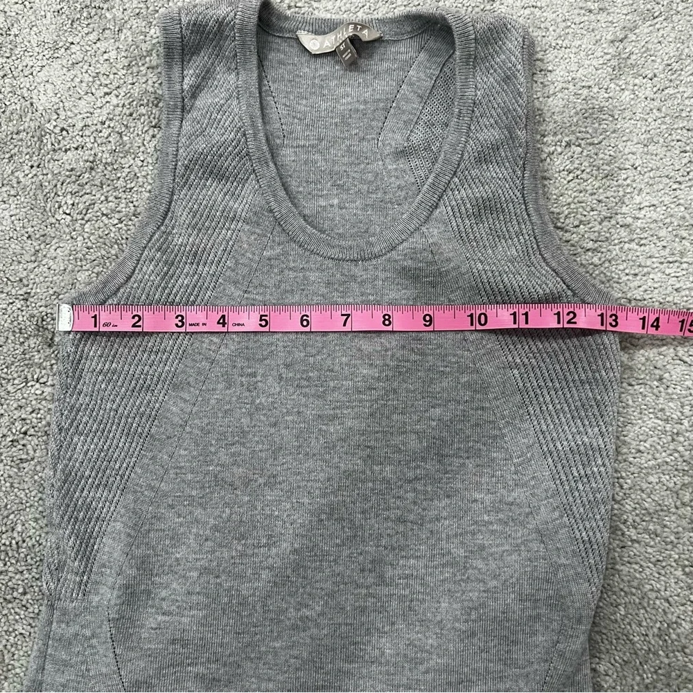 Athleta River Rib Sweater Tank Dress Merino Wool Blend Women’s S Tall Gray - Picture 12 of 13